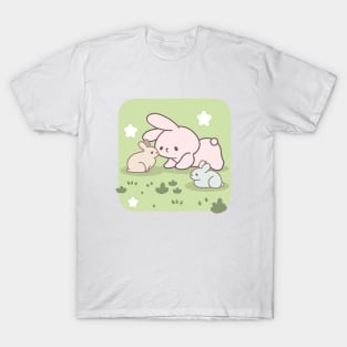 Bunny Pose, A Twist on Serene Yoga T-Shirt